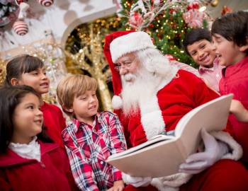 children with santa claus