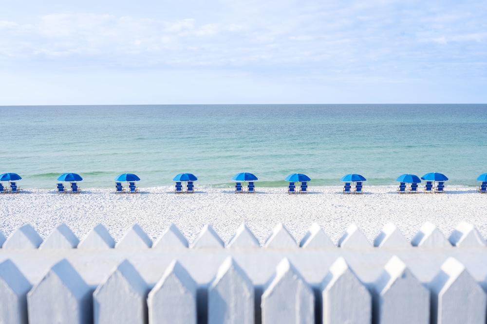 beach chairs on 30A beach